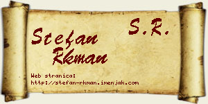 Stefan Rkman vizit kartica